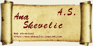Ana Skevelić vizit kartica